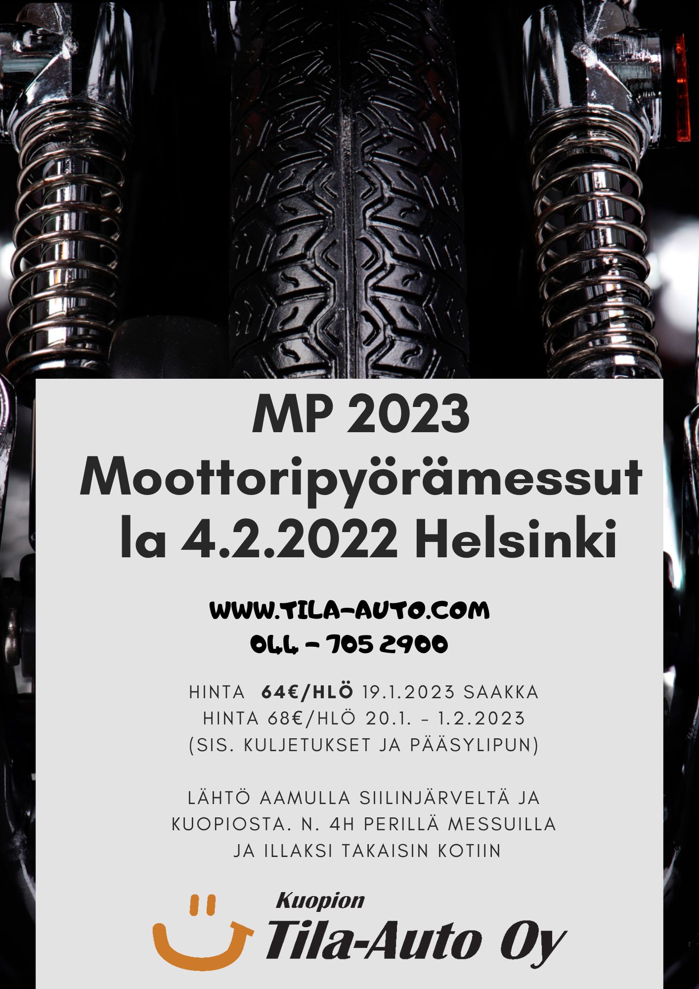 4.2.2023 Matka Moottoripyörämessuille Helsinkiin